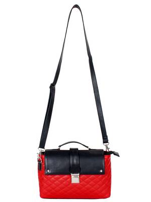 Anekaant Glaze Red and Black Leatherette Sling Bag 4