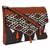 Anekaant Envelope Black and brown Cotton jacquard and leatherette Sling Bag