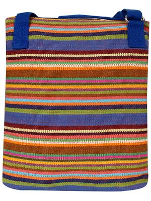 Anekaant Mini Blue and multicoloured Cotton Sling Bag 3