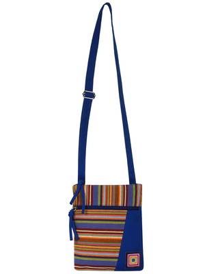 Anekaant Mini Blue and multicoloured Cotton Sling Bag 4