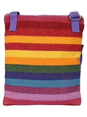 Anekaant Mini Purple and multicoloured Cotton Sling Bag 3