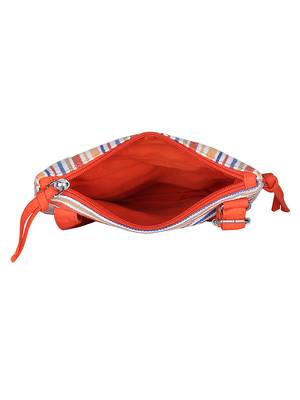 Anekaant Mini Orange and multicoloured Cotton Sling Bag 5