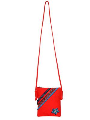 Anekaant Steady Red Cotton Sling Bag 4