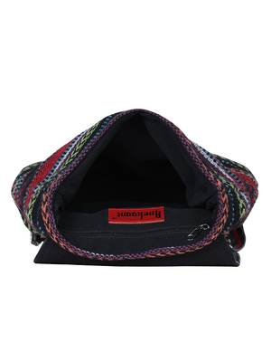 Anekaant Striped Multicoloured cotton jacquard backpack 4
