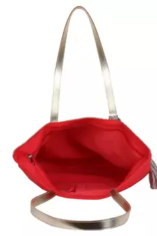 Totemic Peach and Multicoloured Jacquard and Cotton Shoulder Bag