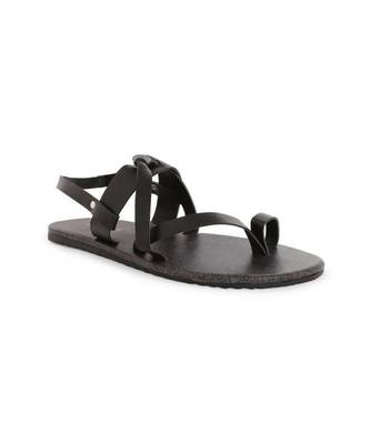 Black printed synthetic sandals womens footwear 4