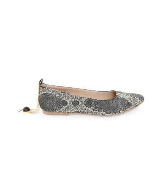 Black solid synthetic ballerinas womens footwear 3