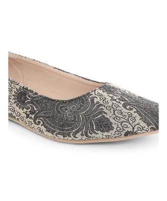 Black solid synthetic ballerinas womens footwear 5
