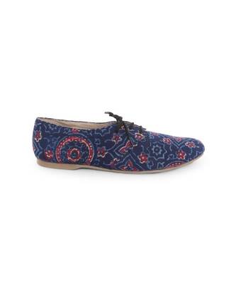 Blue solid synthetic oxfords womens footwear 3