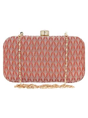 Anekaant Miniaudiere Peach Evening Clutch Bag 1
