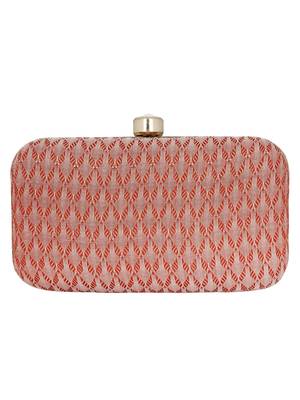 Anekaant Miniaudiere Peach Evening Clutch Bag 3