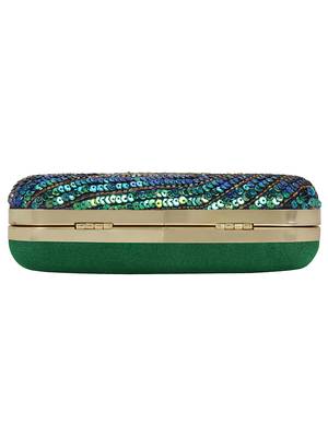 Anekaant Ethnique Blue and Green Party Clutch Bag 5