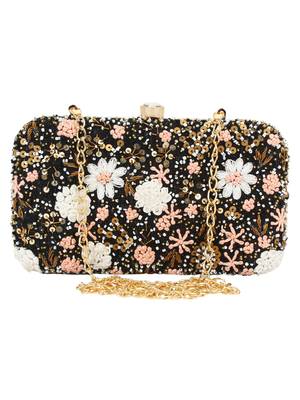 Anekaant Ethnique Blue and Multicoloured Party Clutch Bag 1