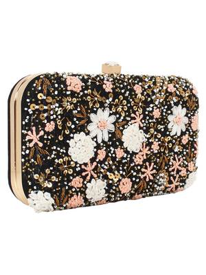 Anekaant Ethnique Blue and Multicoloured Party Clutch Bag 2