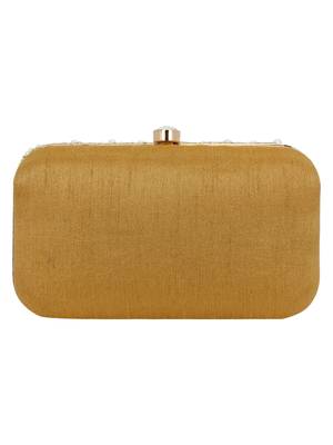 Anekaant Ethnique Gold and White Party Clutch Bag 3