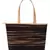 Anekaant Wooly Striped Cotton Velvet Shaulder Bag Brown