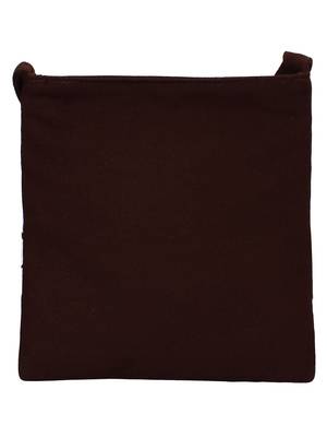 Anekaant La Borsa Alphabet Print Canvas Sling Bag Brown 3