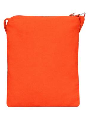 Anekaant La Borsa Alphabet Print Canvas Sling Bag Orange 3