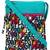 Anekaant La Borsa Alphabet Print Canvas Sling Bag Turquoise