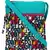 Anekaant La Borsa Alphabet Print Canvas Sling Bag Turquoise