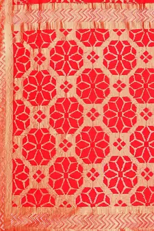 Red Zari Woven Jacquard Dupatta