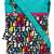 Anekaant La Borsa Alphabet Print Canvas Sling Bag Turquoise