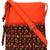 Anekaant La Borsa Alphabet Print Canvas Sling Bag Orange