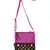 Anekaant La Borsa Alphabet Print Canvas Sling Bag Magenta and Black