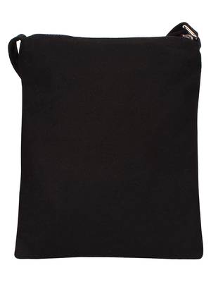 Anekaant La Borsa Alphabet Print Canvas Sling Bag Black and Red 3
