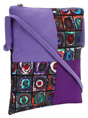 Anekaant La Borsa Print Canvas Sling Bag Purple 2