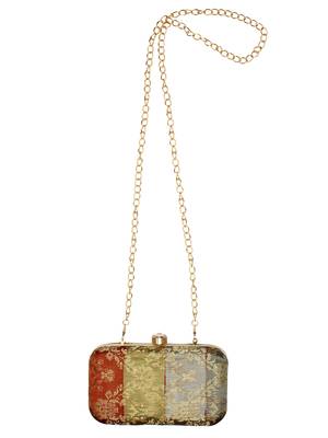 Anekaant Miniaudiere Party Clutch Bag Wine and Multicolour 5
