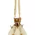Anekaant Lotus Artsilk Party Potli Bag White and Gold