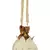 Anekaant Lotus Artsilk Party Potli Bag White and Gold