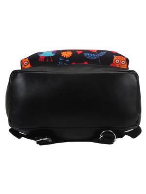 Anekaant Artsy Black and Multicoloured Cotton Polyester Backpack 5