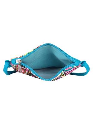 Anekaant Classy Blue Cotton Sling bag 4