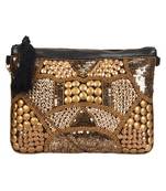 Anekaant Giltzy Gold Coinwork Cotton Sling bag