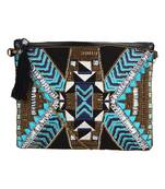 Anekaant Giltzy Black Sequin Cotton Sling bag