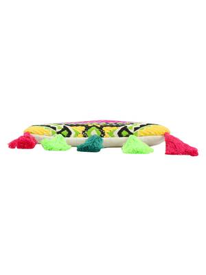 Anekaant Spruce Green & Multicoloured Jacquard and Cotton Sling bag 5