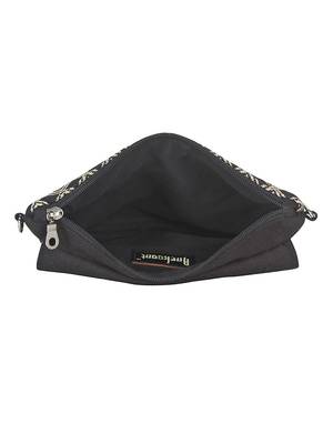 Anekaant Spruce Orange & Multicoloured Jacquard and Cotton Sling bag 4