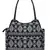 Anekaant Glitzy Black & Multicoloured Jacquard and Cotton Handbag