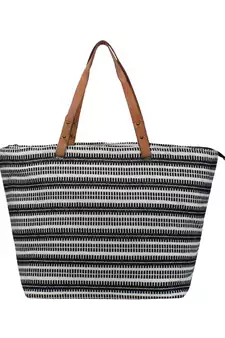 Anekaant Hoist Black & Multicoloured Jacquard and Cotton Handbag