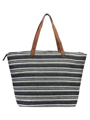 Anekaant Hoist Black & Multicoloured Jacquard and Cotton Handbag 3