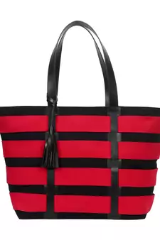 Anekaant Novus Black & Magenta Canvas Shoulder Bag