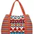Anekaant Embroider Orange & Multicoloured Jacquard Handbag