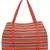 Anekaant Embroider Orange & Multicoloured Jacquard Handbag