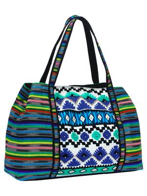 Anekaant Embroider Green & Multicoloured Jacquard Handbag 2