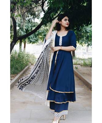 Royal Gold Blue Suit Set 1