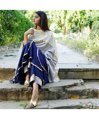 Royal Gold Blue Suit Set 4