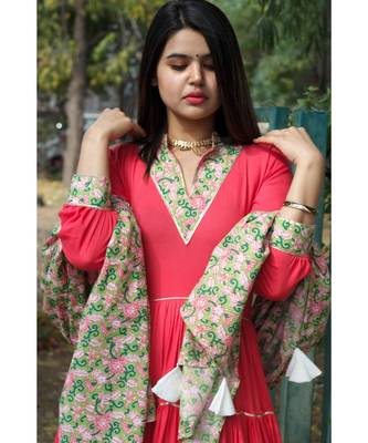 Peach Flare Suit Set 3