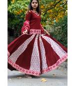 Marroon Butta Kalidaar Lehnga Set